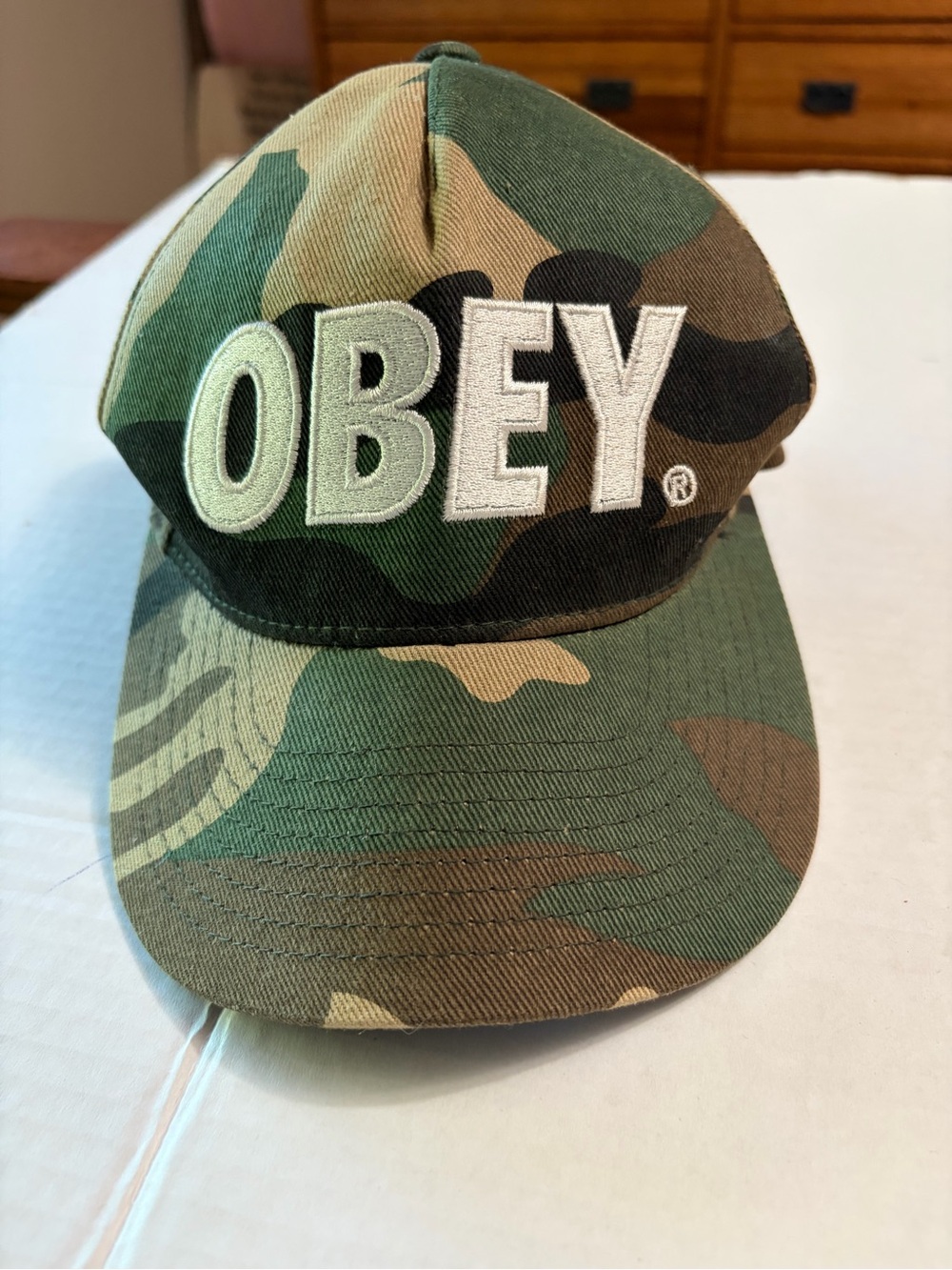 OBEY Snapback Hat Cap Mens Camo Streetwear Skateboarding One Size Adjustable